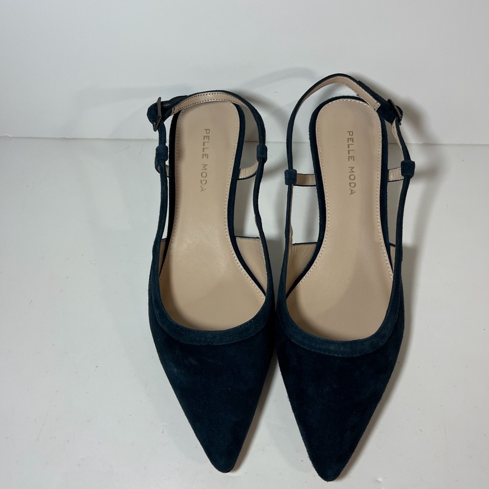 Pelle Moda Deena Midnight Blue Slingback Heels 8 M